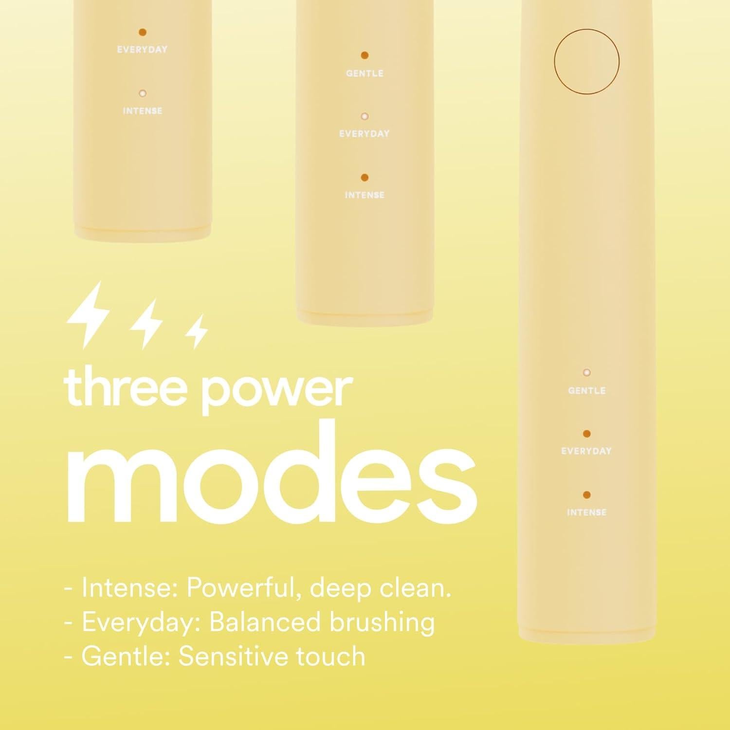 Cepillo de Dientes Eléctrico HISMILE Amarillo, 3 Modos, USB-C