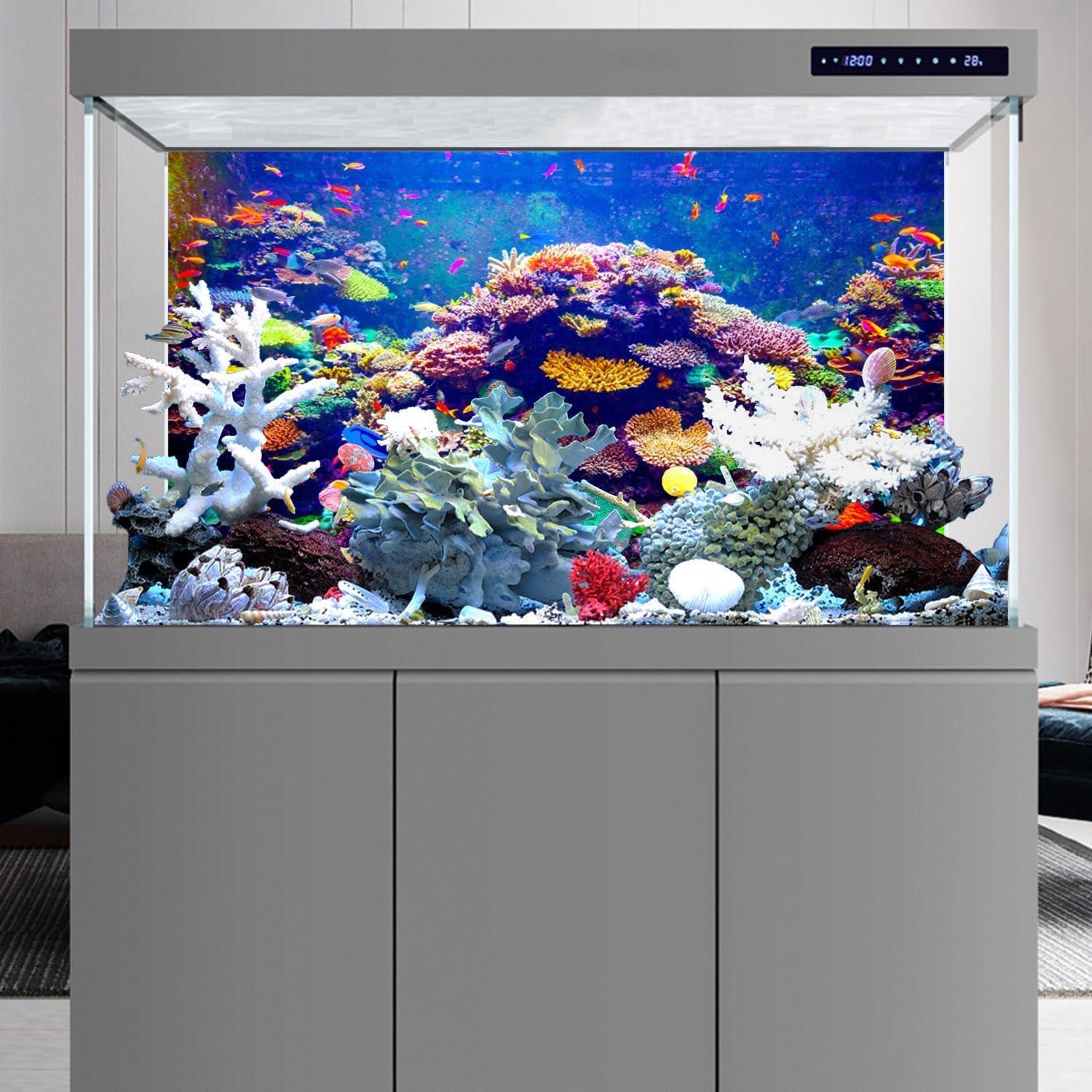 Fondo de Acuario Temático 90x45cm AWERT Coral Tropical