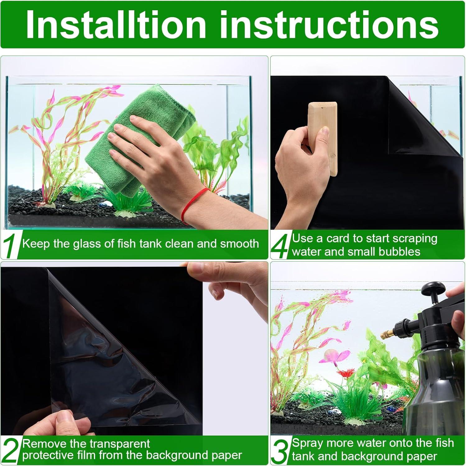 Fondo de Acuario Negro Adherente Estático COCODE 100x40cm