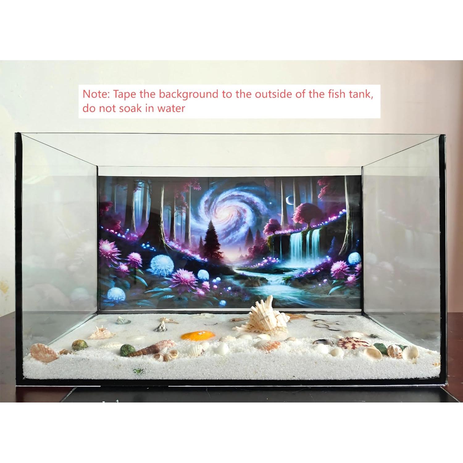 Fondo de Acuario Galaxia CHEN 76x46 cm PVC Impermeable