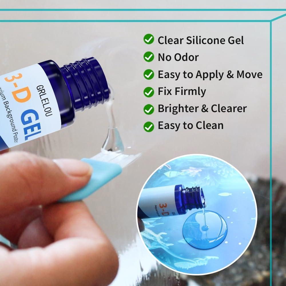 Gel de Fondo para Acuario GRLELOU 30ml Transparente Sin Olor