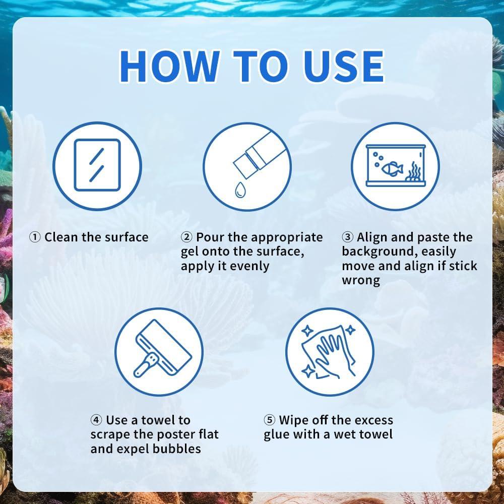 Gel de Fondo para Acuario GRLELOU 30ml Transparente Sin Olor