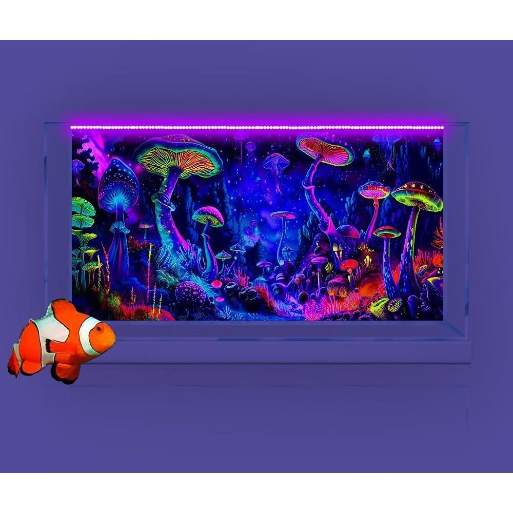 Fondo de Acuario BATRUG 60x30cm Hongo Luz Negra UV