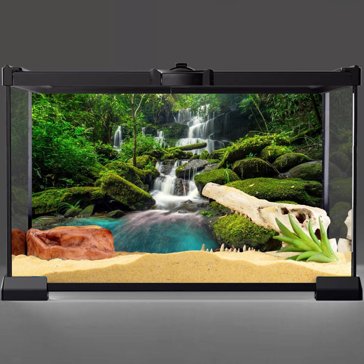 Fondo de Acuario Terrario AWERT 120x45cm Selva Tropical