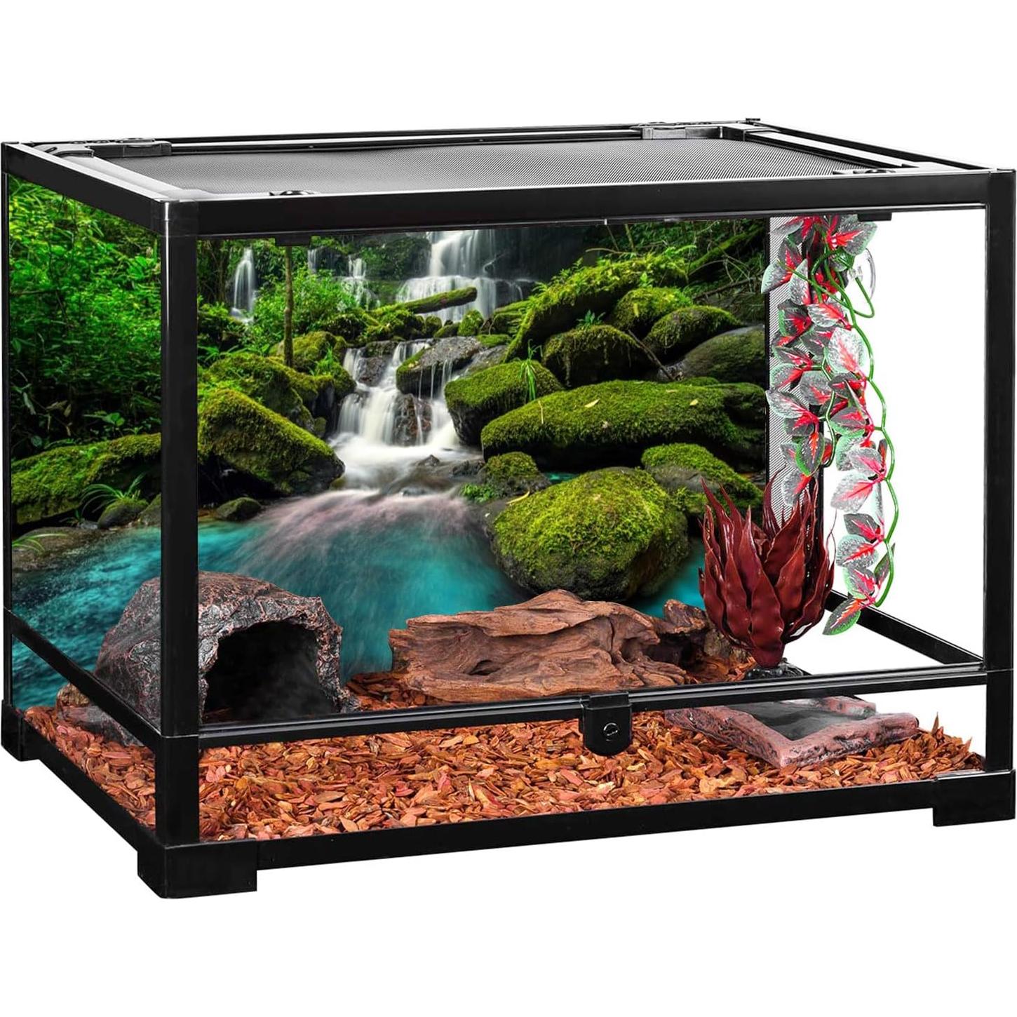 Fondo de Acuario Terrario AWERT 120x45cm Selva Tropical