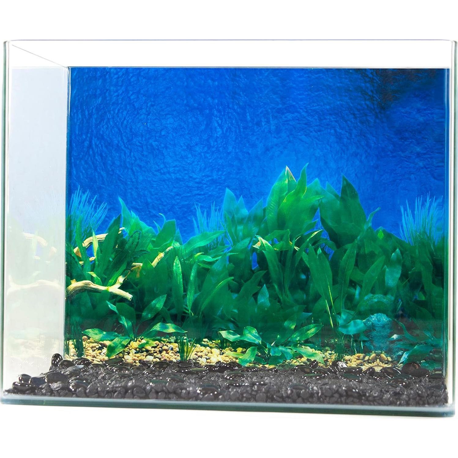 Fondo de Acuario Reversible Penn-Plax 30.48x50.8cm Azul/Vegetal