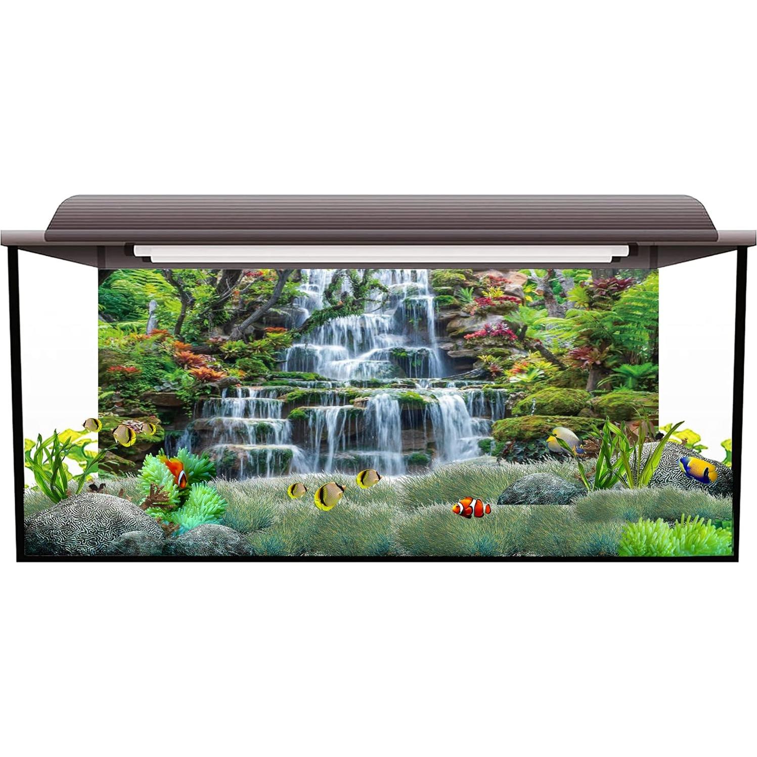 Fondo de Acuario Vinilo AWERT 120x60 cm Parque Forestal