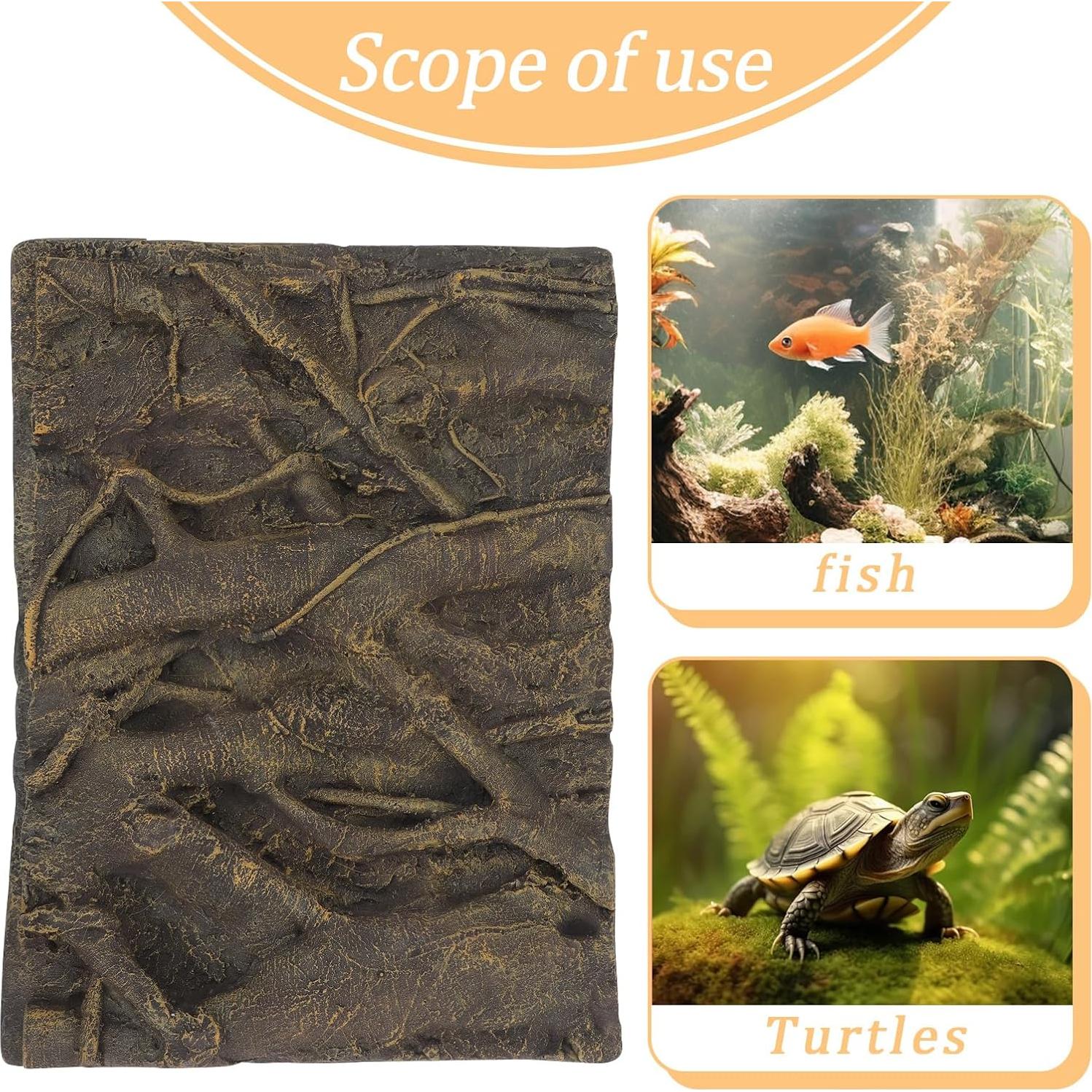 Fondo 3D para Reptiles Totority 60x45 cm - Decoración Acuario