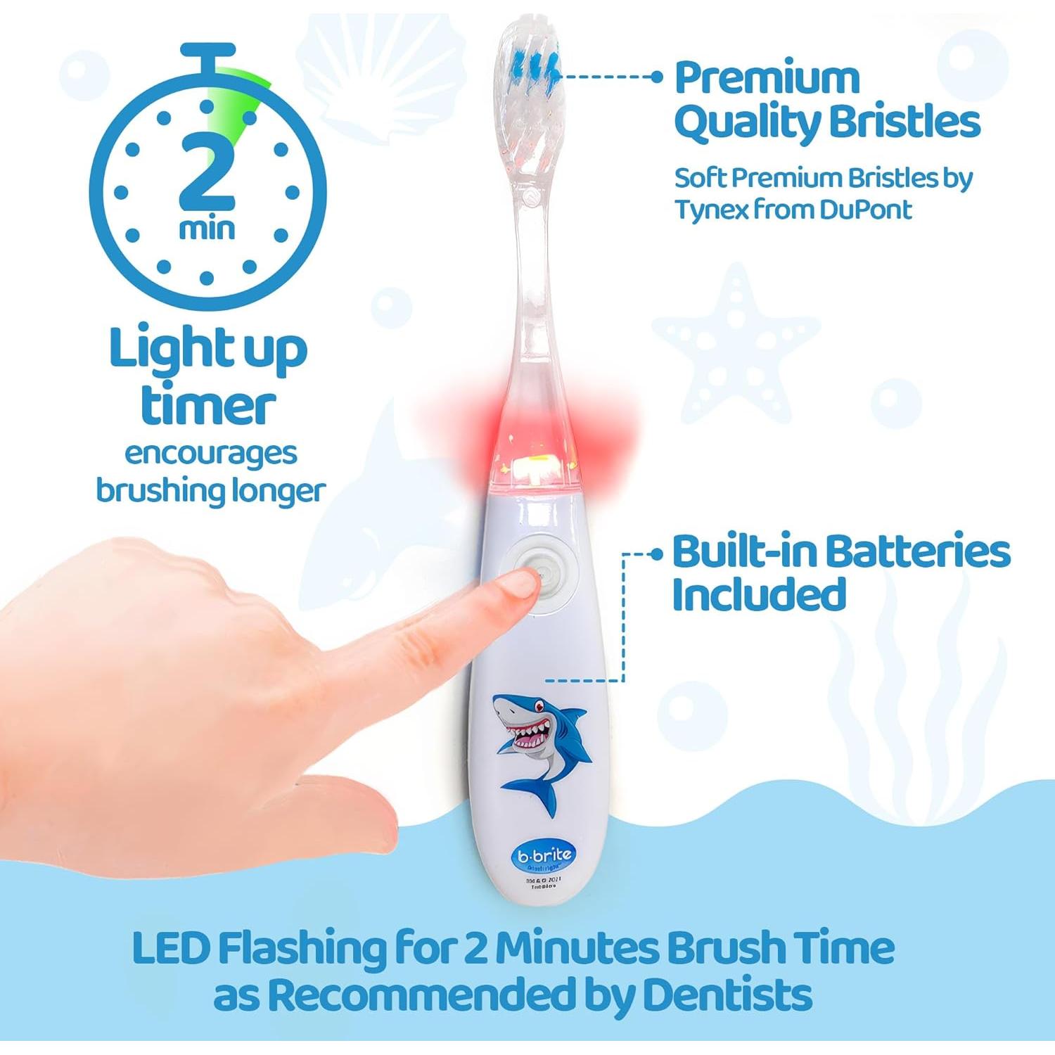 Cepillo de Dientes Infantil Lily's Home Tiburón con Temporizador