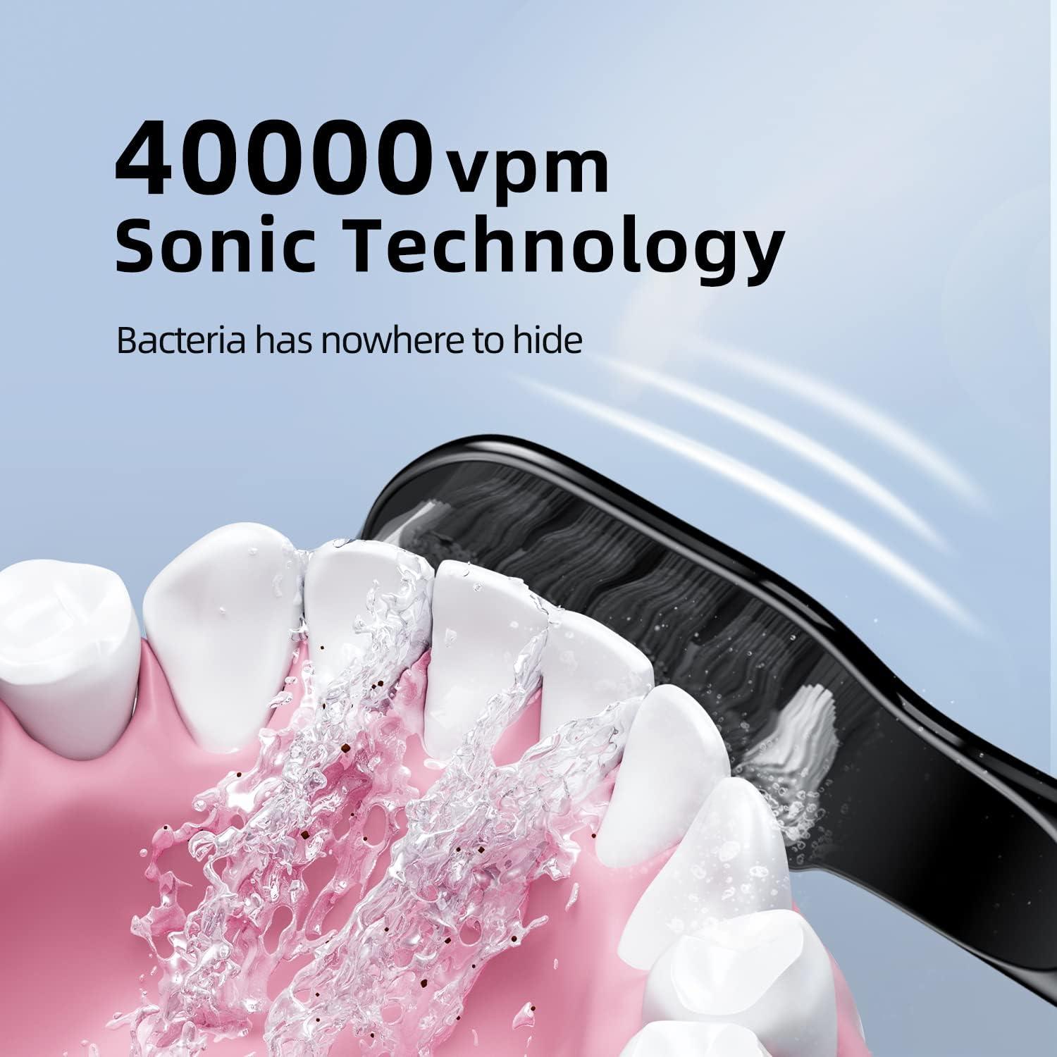 Cepillo de Dientes Eléctrico Sonic XFU Negro con 3 Cabezas