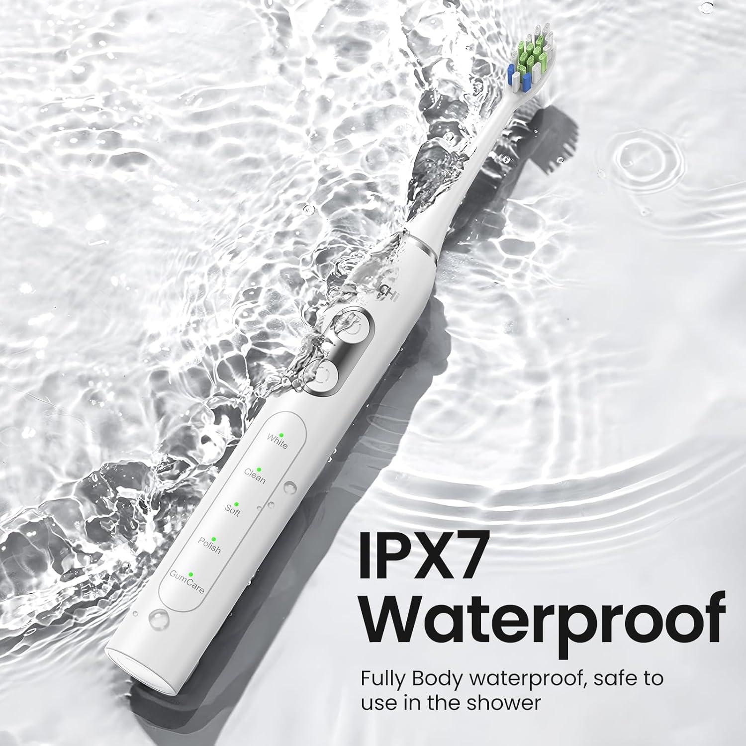 Cepillo de Dientes Eléctrico YUNCHI C3 Blanco 5 Modos 44000 VPM