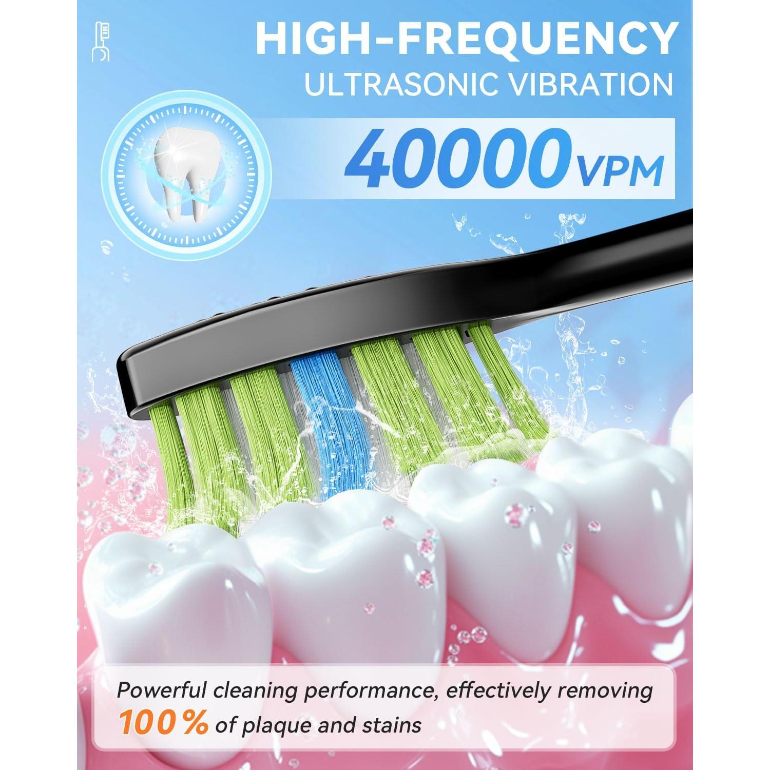 Cepillo de Dientes Eléctrico HEYAXA D62 40000 VPM 5 Modos