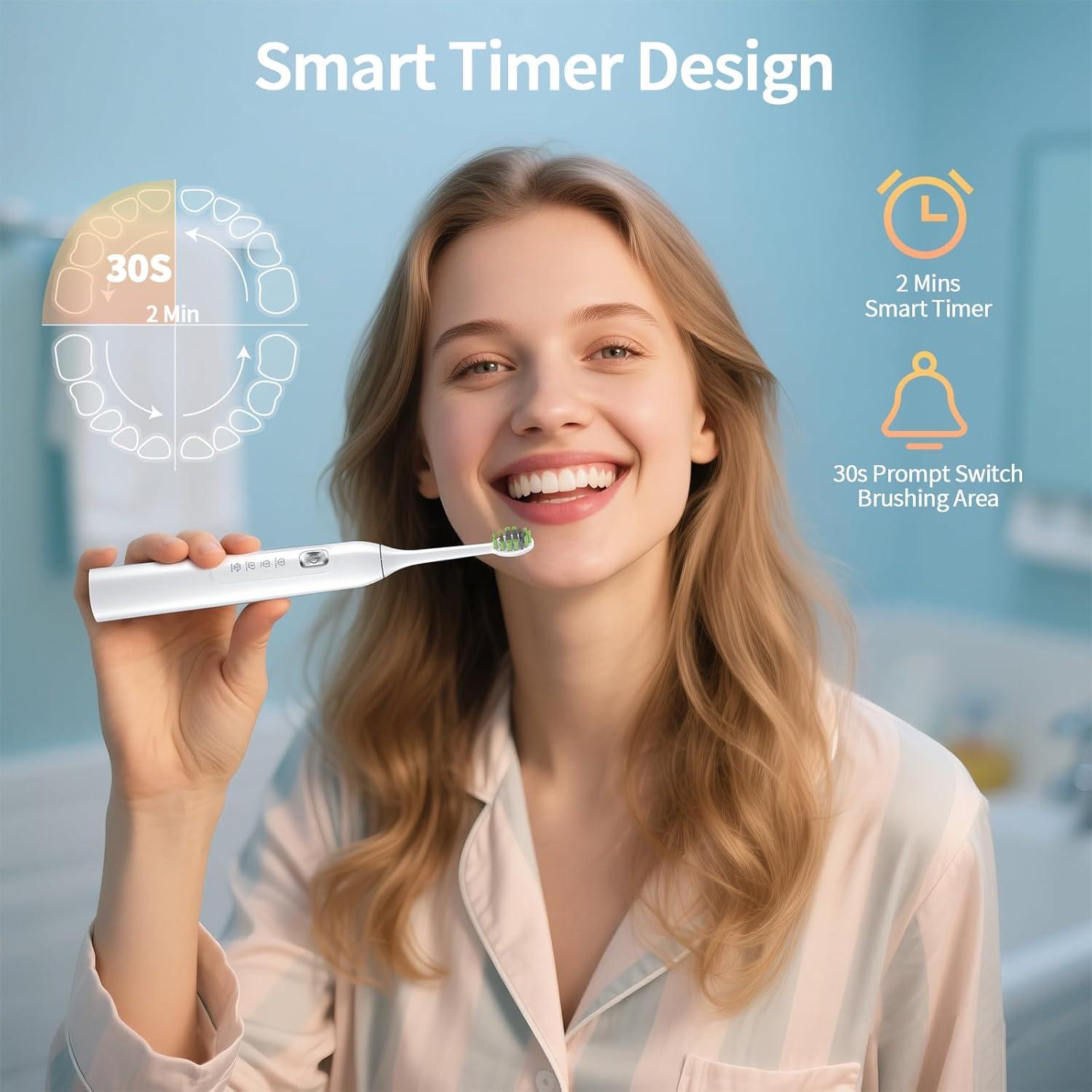 Cepillo de Dientes Eléctrico OasiSmile Y05 Blanco 42000 VPM