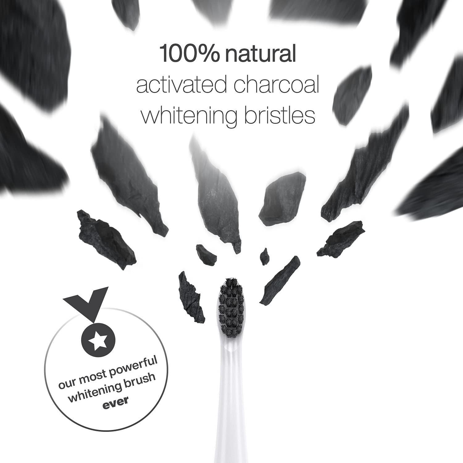 Cepillo de Dientes Eléctrico AquaSonic Pulse - Blanqueamiento Carbón Activado - 3 Modos