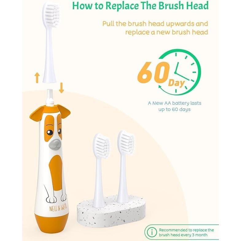 Cepillo de Dientes Eléctrico NELL&WELL para Niños 3 Modos IPX7