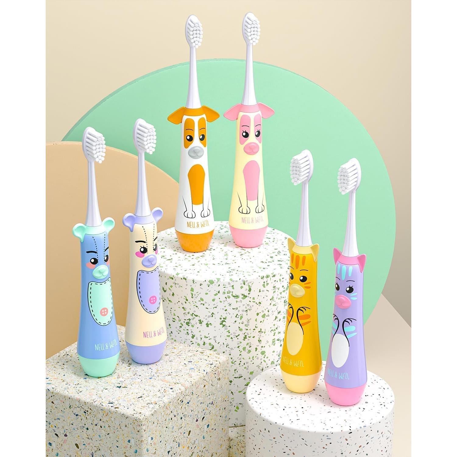 Cepillo de Dientes Eléctrico NELL&WELL para Niños 3 Modos IPX7