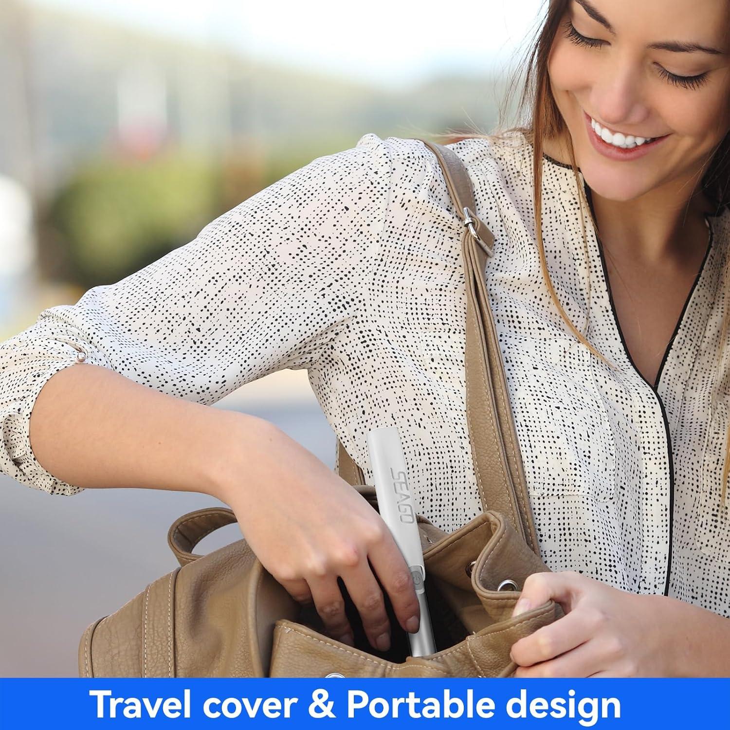 Cepillo de Dientes Eléctrico SEAGO Portátil con 8 Reemplazos