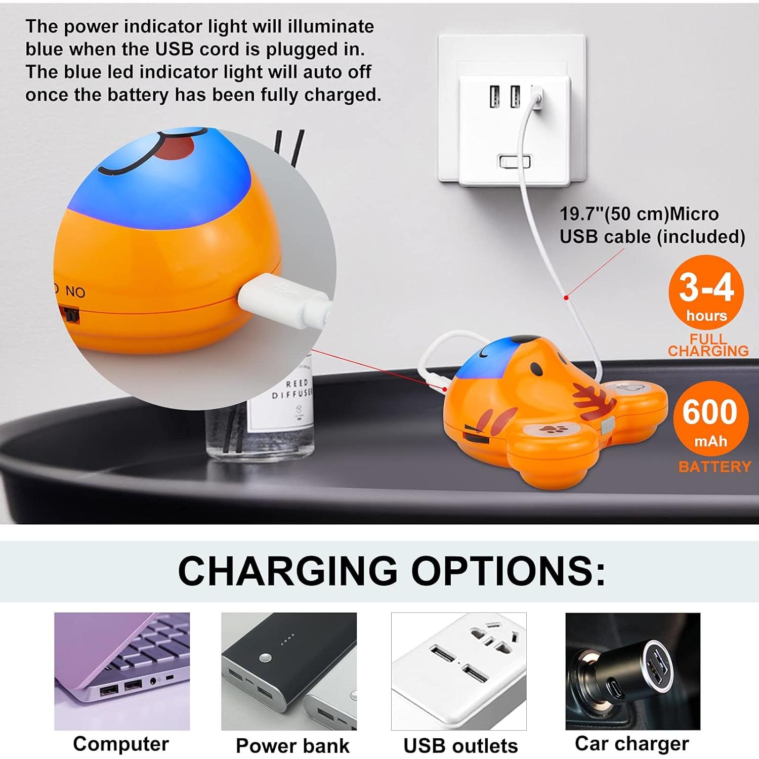 Temporizador Musical LUXSWAY para Niños Tigre Recargable