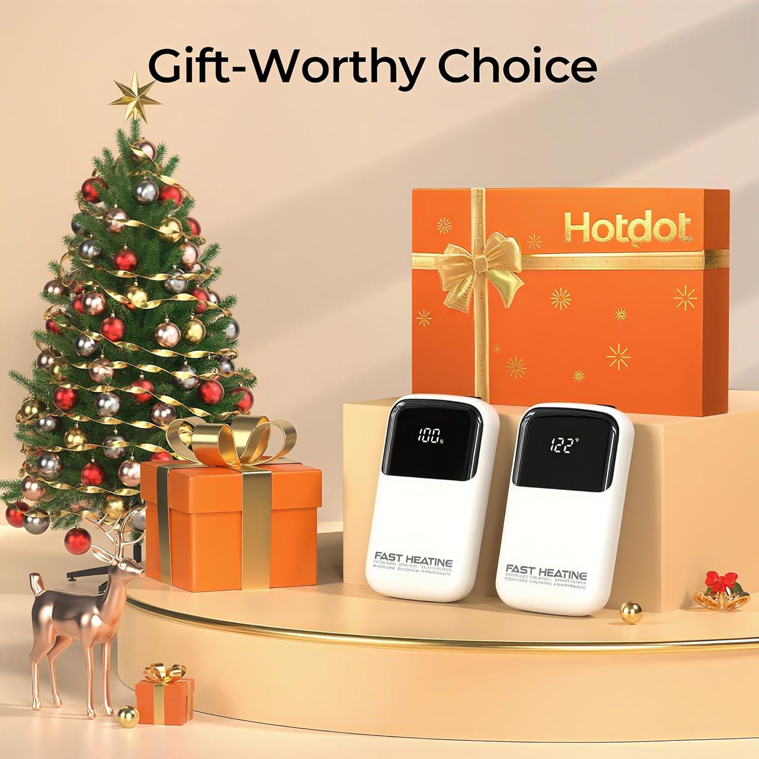 Calentadores de Manos Recargables Hotdot HW-03 3200mAh con Pantalla LED