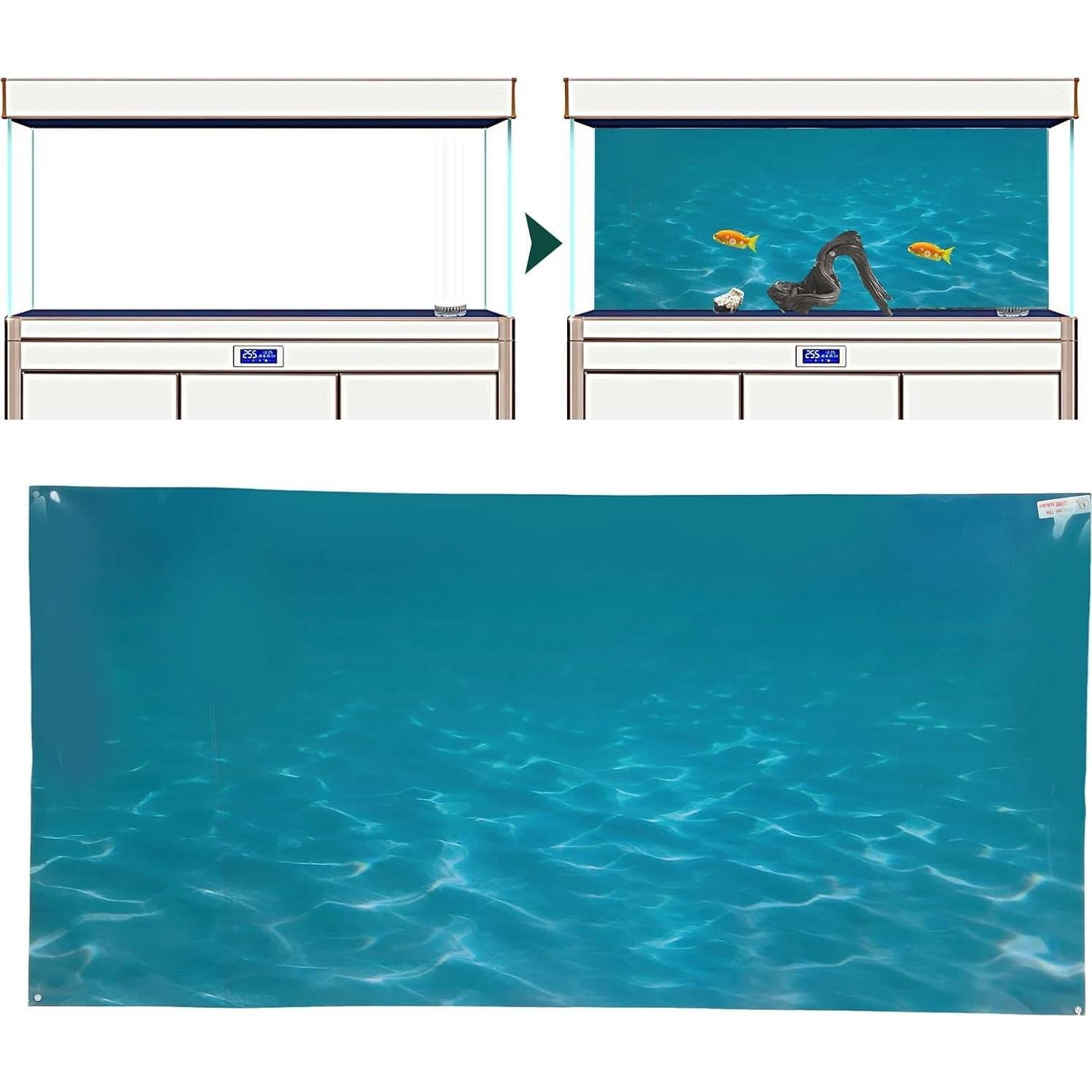 Calcomanía de Fondo para Acuario Zerodis 61x41cm PVC Autoadhesiva