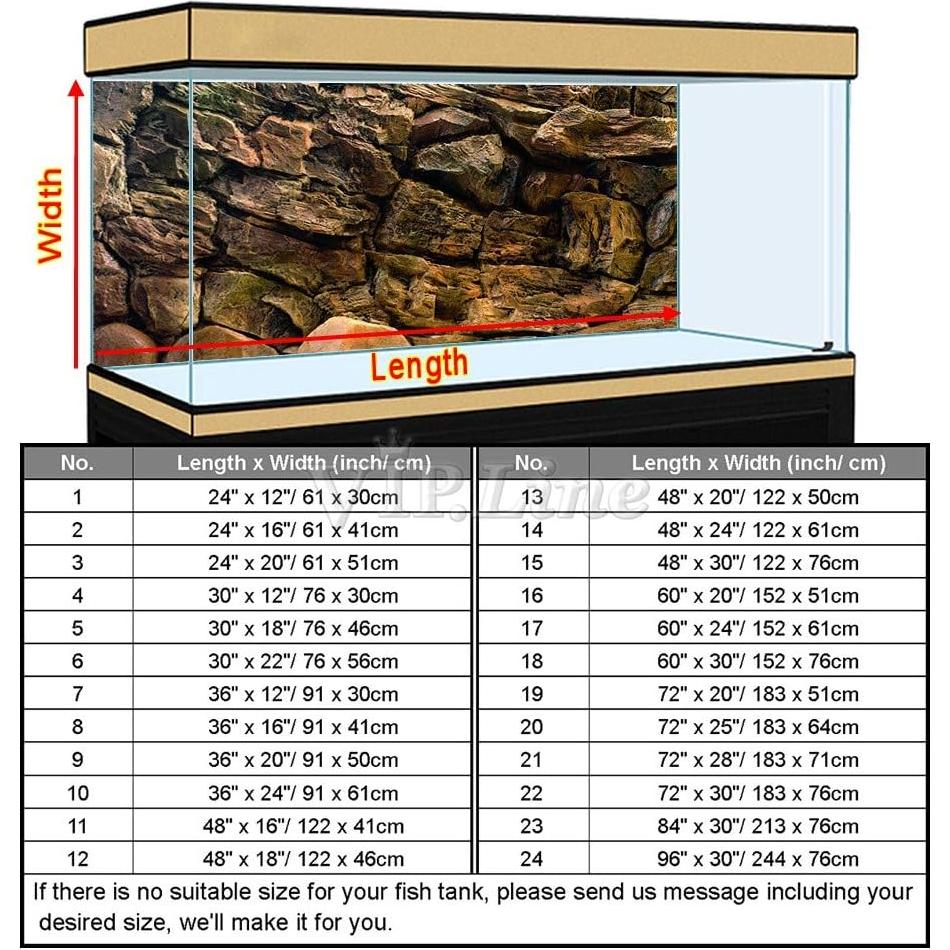 Póster de Fondo de Acuario PVC VIP.LINE 122x46cm Rocas