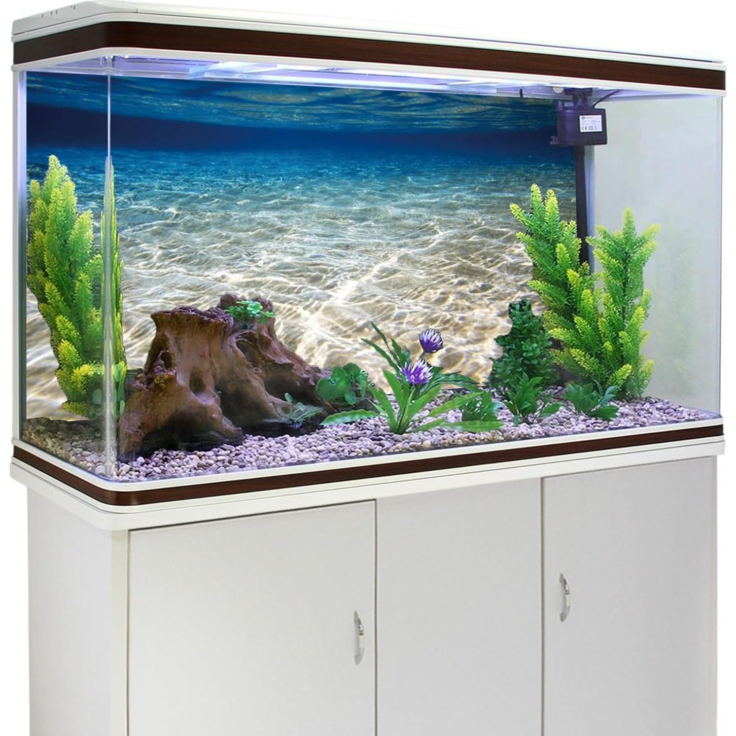 Fondo de Acuario 90x60 cm Vinilo AWERT Océano Submarino