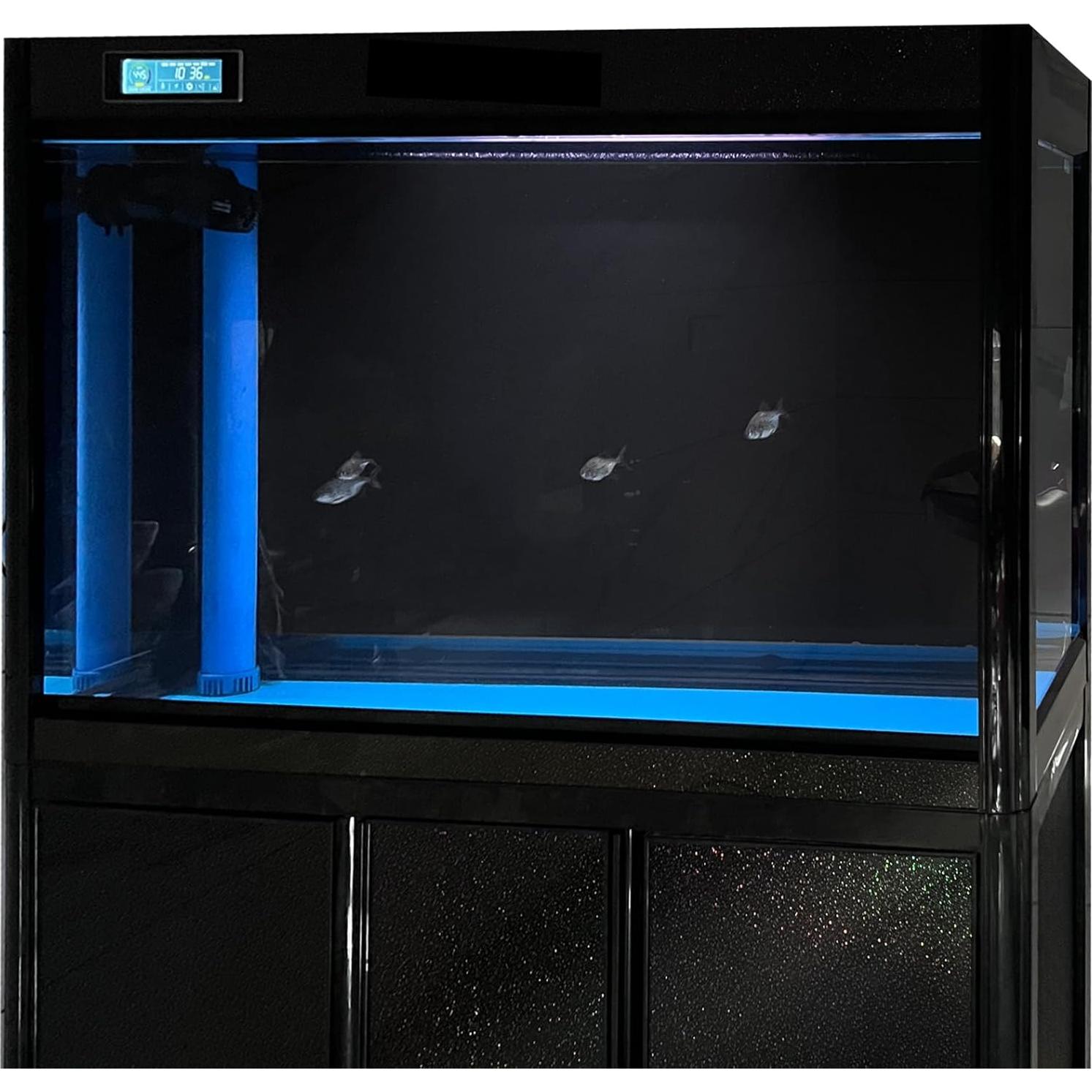 Fondo de Acuario Autoadhesivo XCNO 50x130 cm Negro Azul