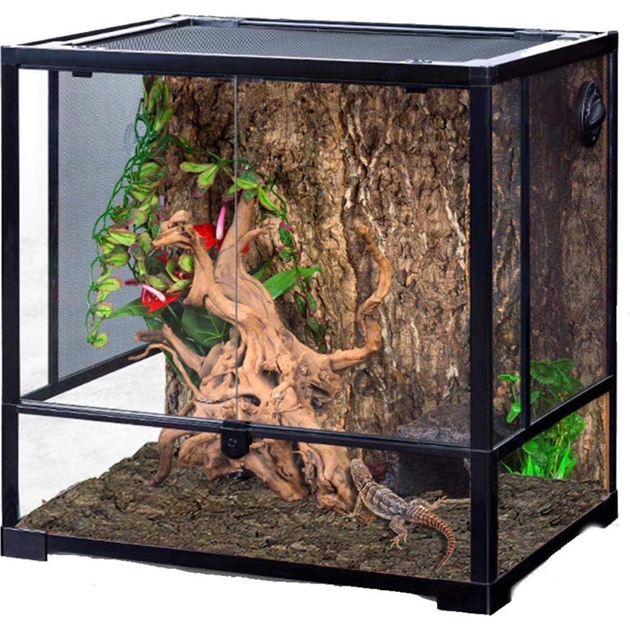 Fondo de Corteza de Corcho Natural 2PCS 40x30cm para Reptiles