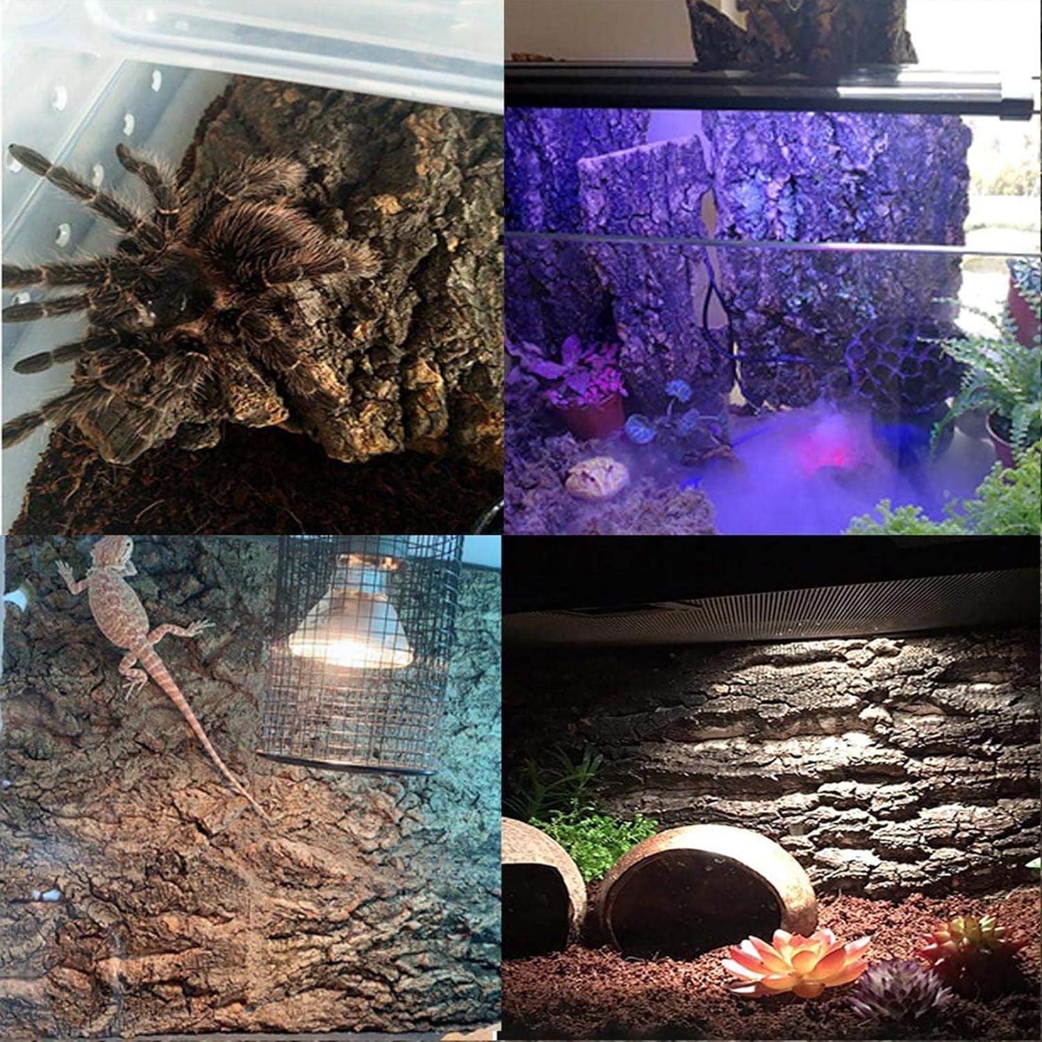 Fondo de Corteza de Corcho Natural 2PCS 40x30cm para Reptiles