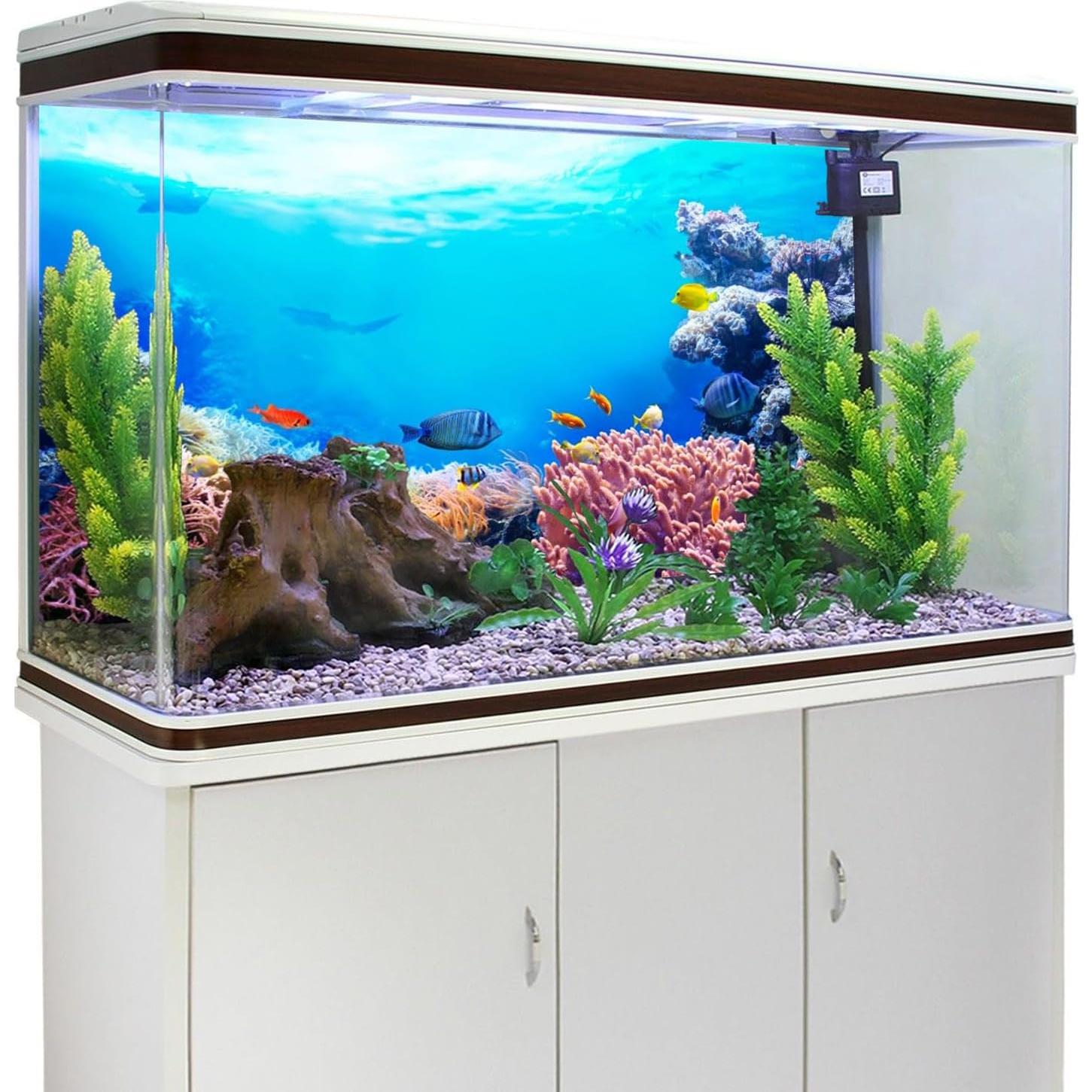 Fondo de Acuario Vinilo AWERT 120x60 cm Coral Tropical