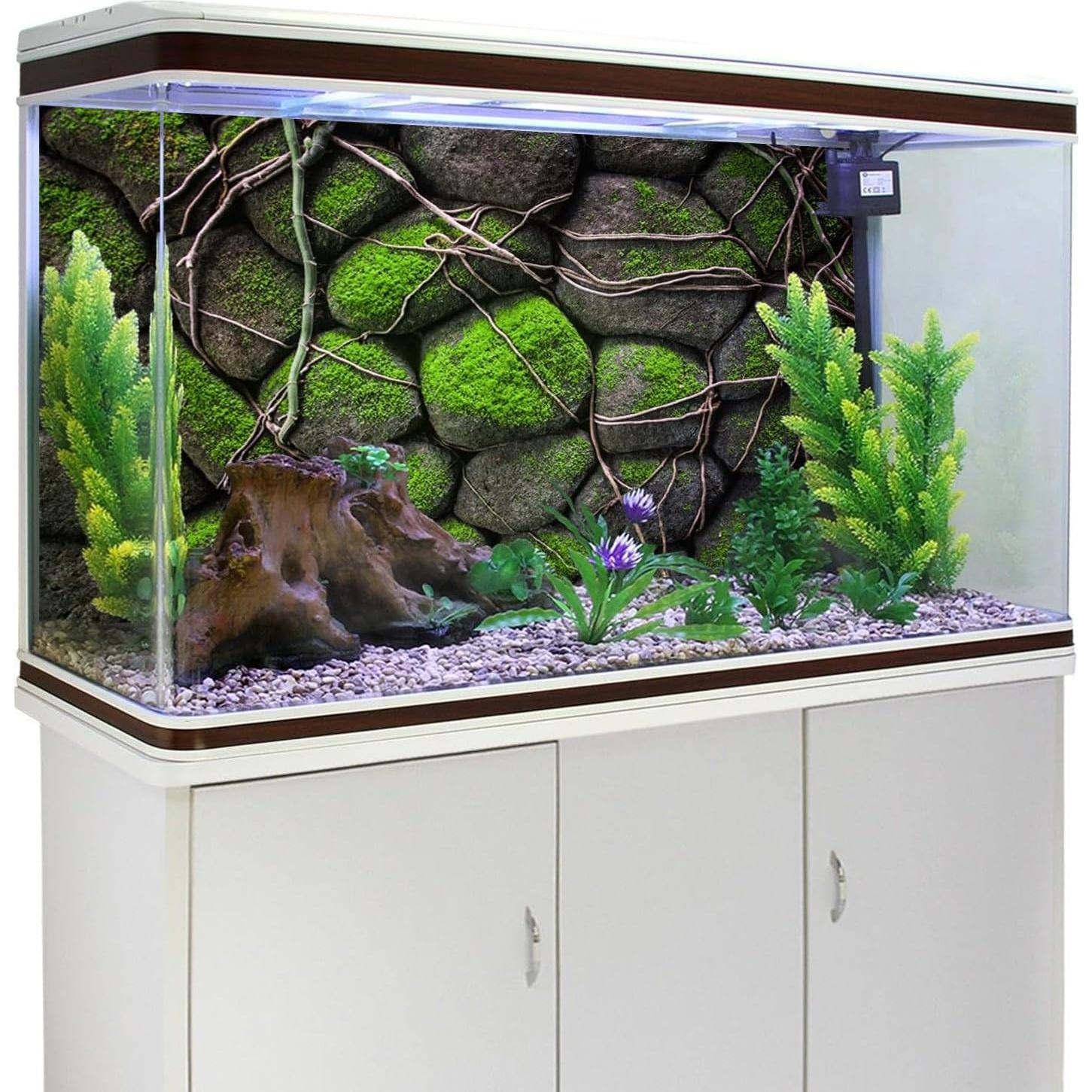 Fondo de Acuario AWERT 120x45 cm Vinilo Rocoso