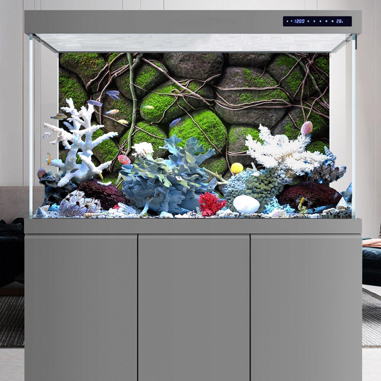 Fondo de Acuario AWERT 120x45 cm Vinilo Rocoso