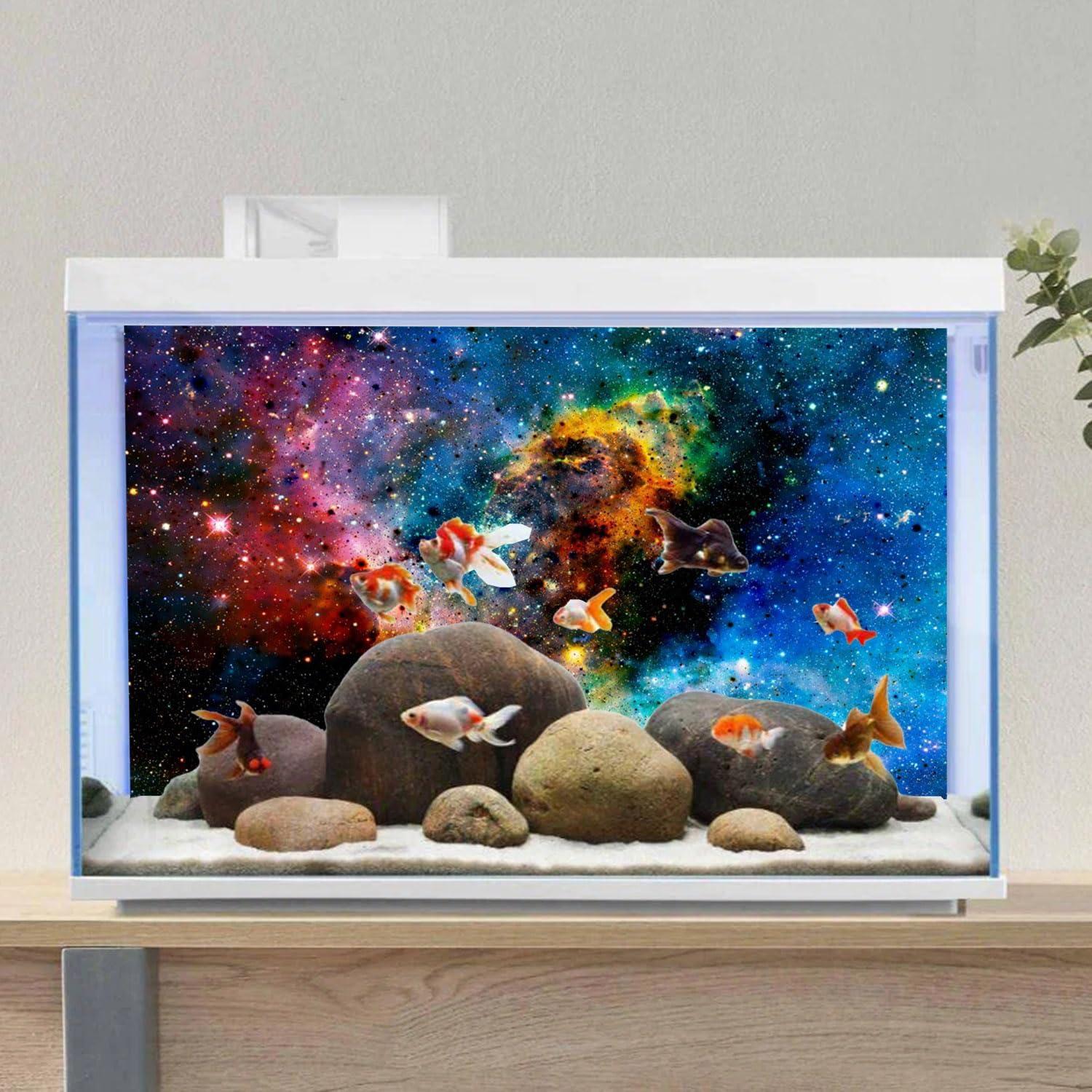 Fondo de Acuario AWERT 76x46 cm Universo Cósmico