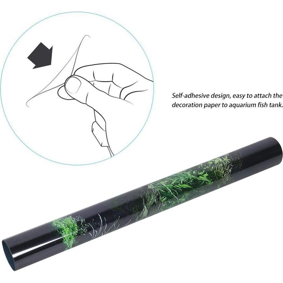 Fondo Adhesivo para Acuario GLOGLOW 122x46cm PVC Marino