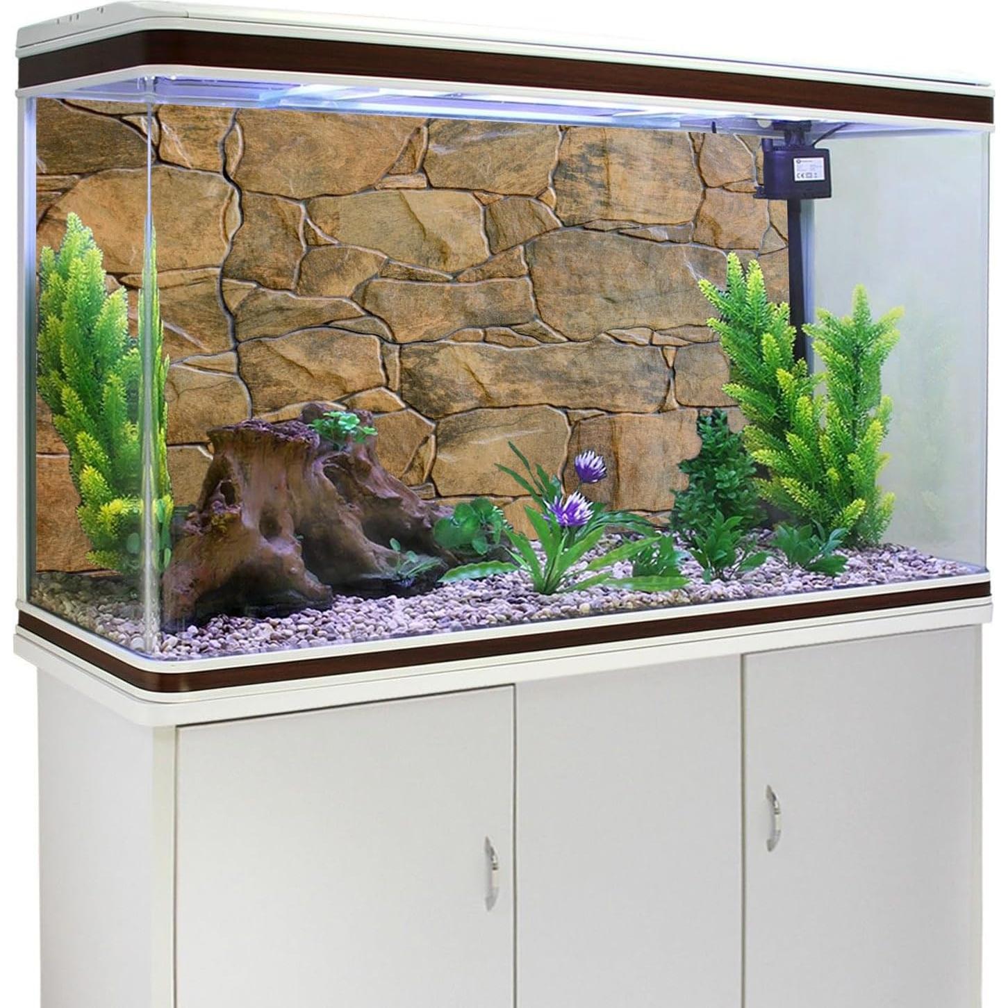 Fondo de Acuario AWERT Rocoso 180x60 cm Poliester Duradero