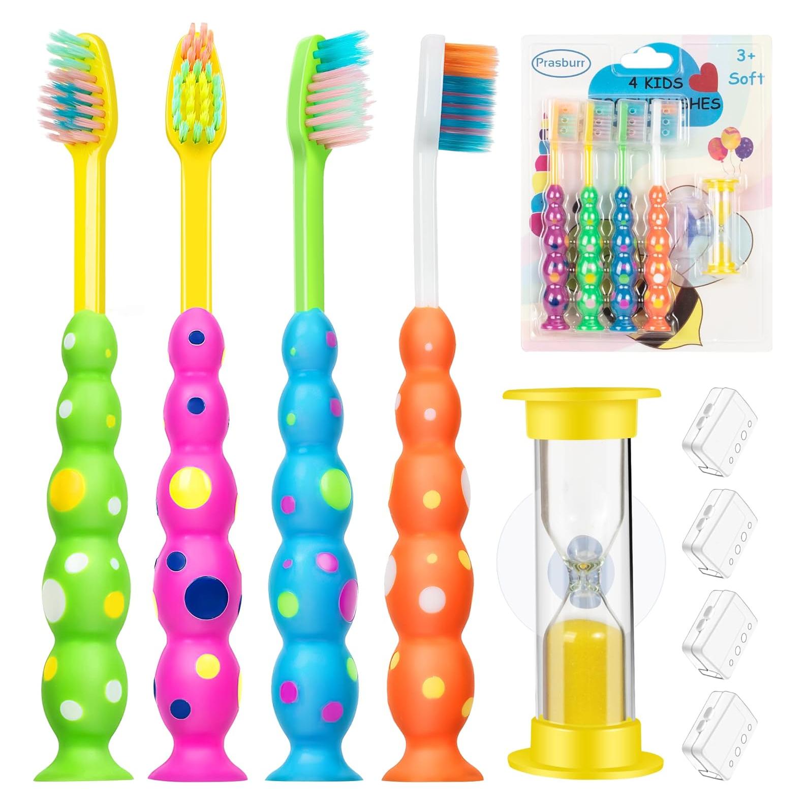Cepillo de Dientes Infantil Prasburr KTB01 con Ventosa y Temporizador