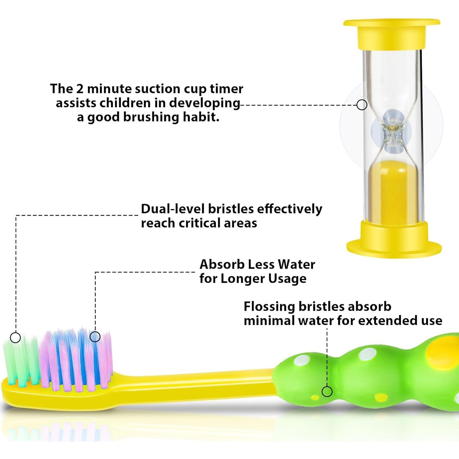 Cepillo de Dientes Infantil Prasburr KTB01 con Ventosa y Temporizador