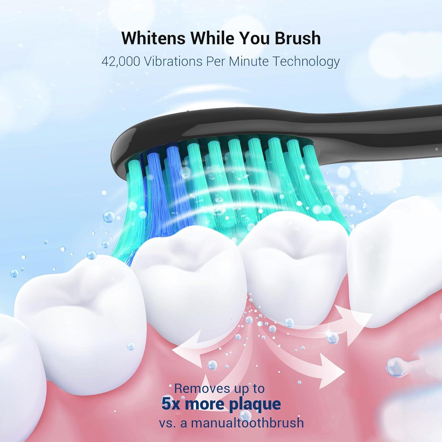 Cepillo de Dientes Eléctrico BAOVERI D36 Inalámbrico 5 Modos