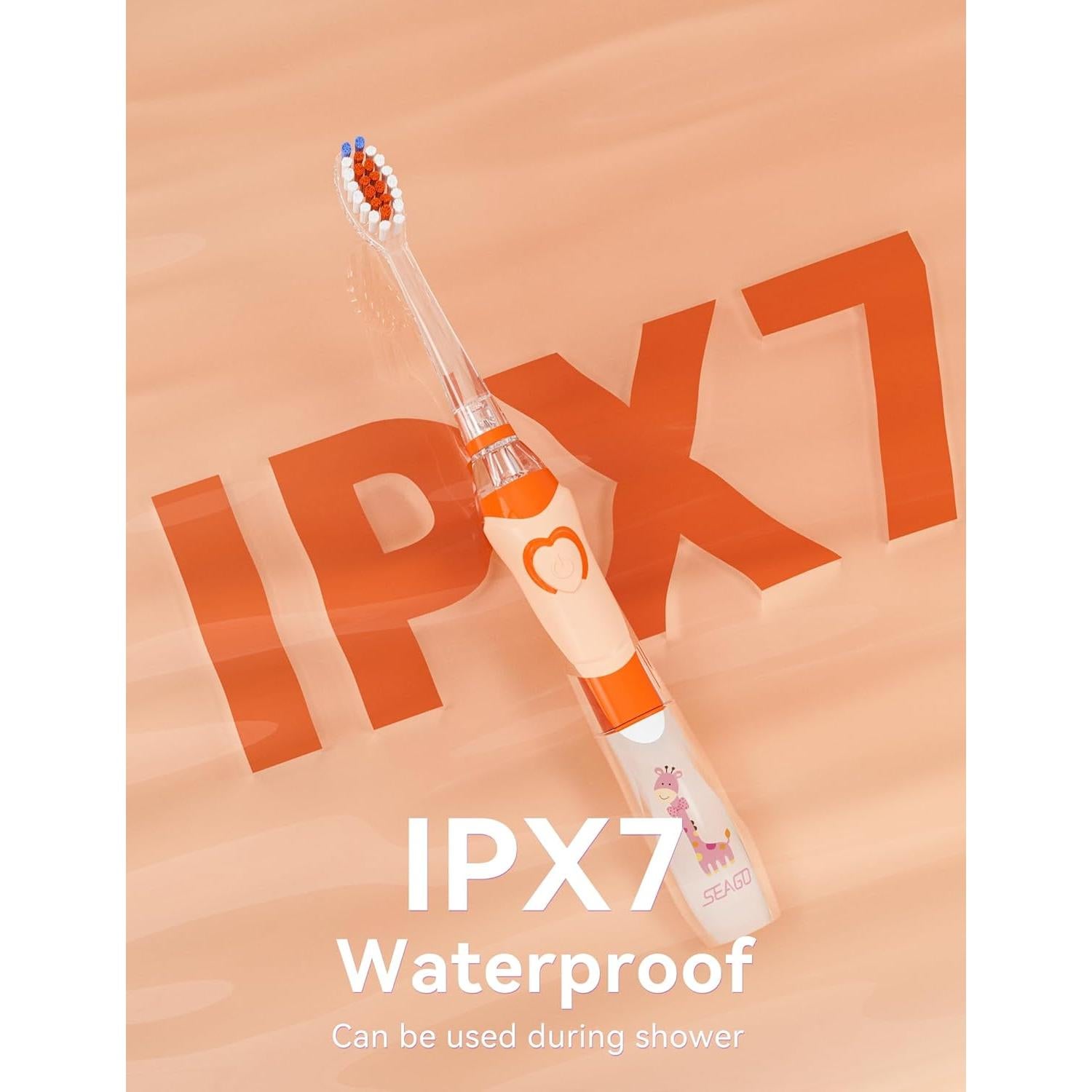 Cepillo de Dientes Eléctrico SEAGO SG-977 para Niños 4-12 Años