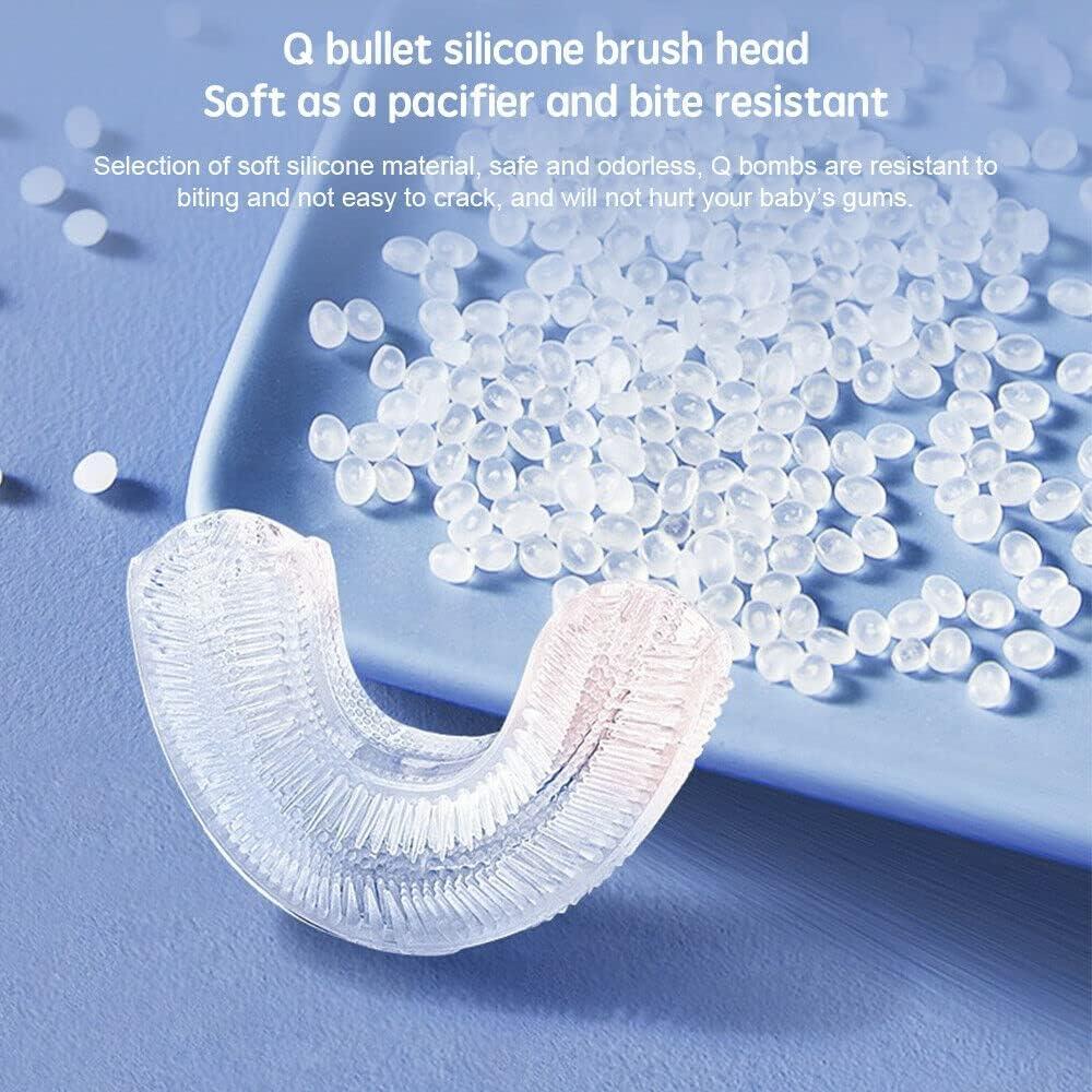 Cepillo de dientes eléctrico Meqtpomy en forma de U Rosa 8-13 años