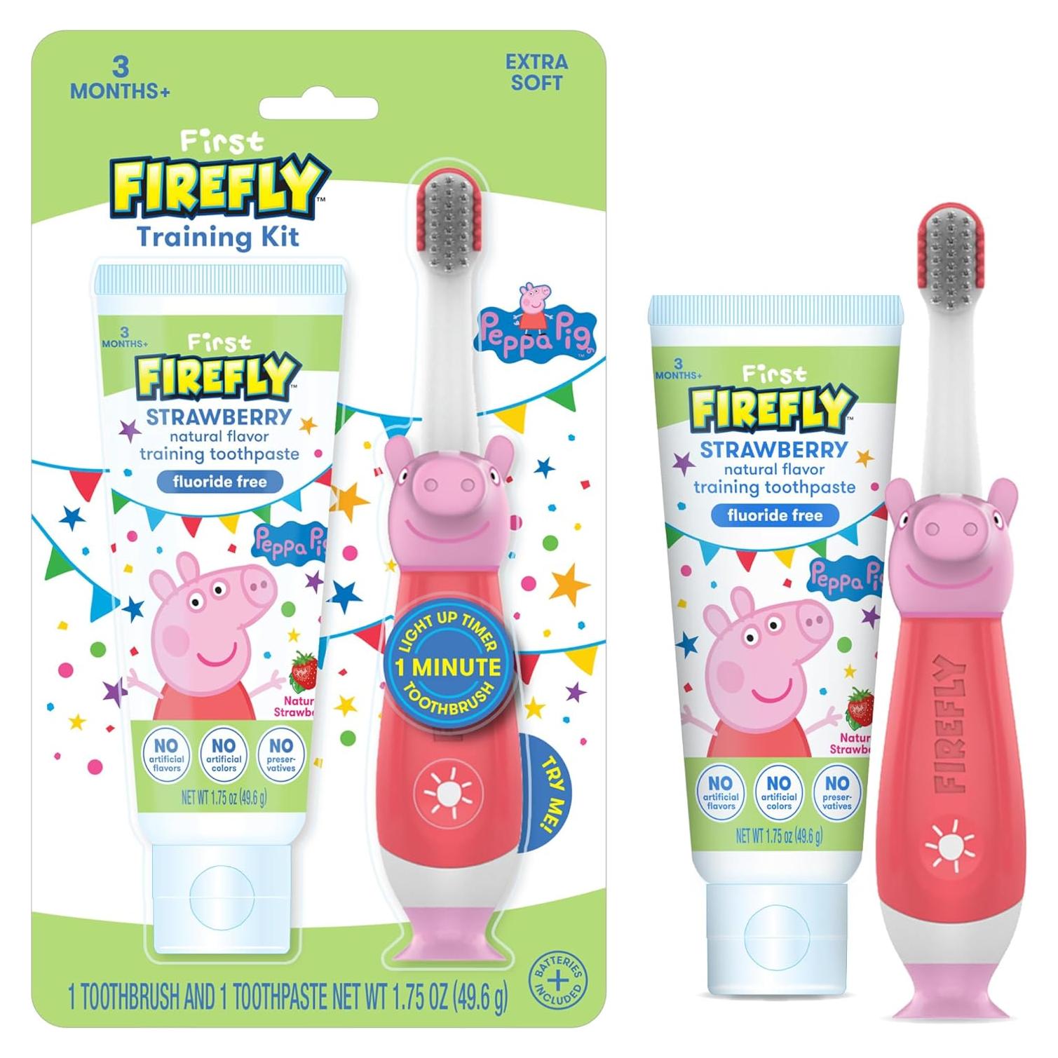 Kit de Entrenamiento Peppa Pig Firefly - Cepillo y Pasta de Dientes