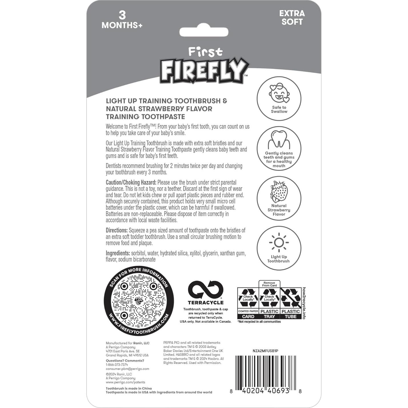 Kit de Entrenamiento Peppa Pig Firefly - Cepillo y Pasta de Dientes