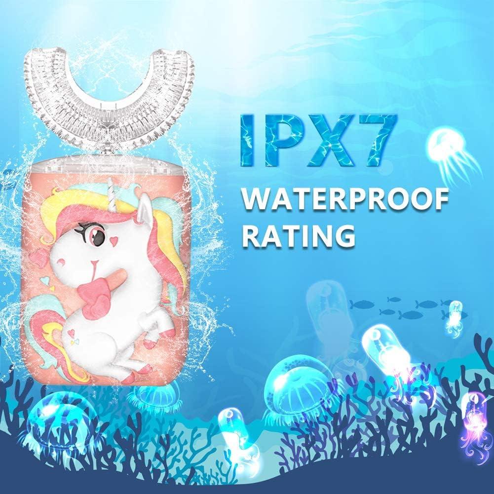 Cepillo de Dientes Eléctrico KRX para Niños 2-7 Años Rosa