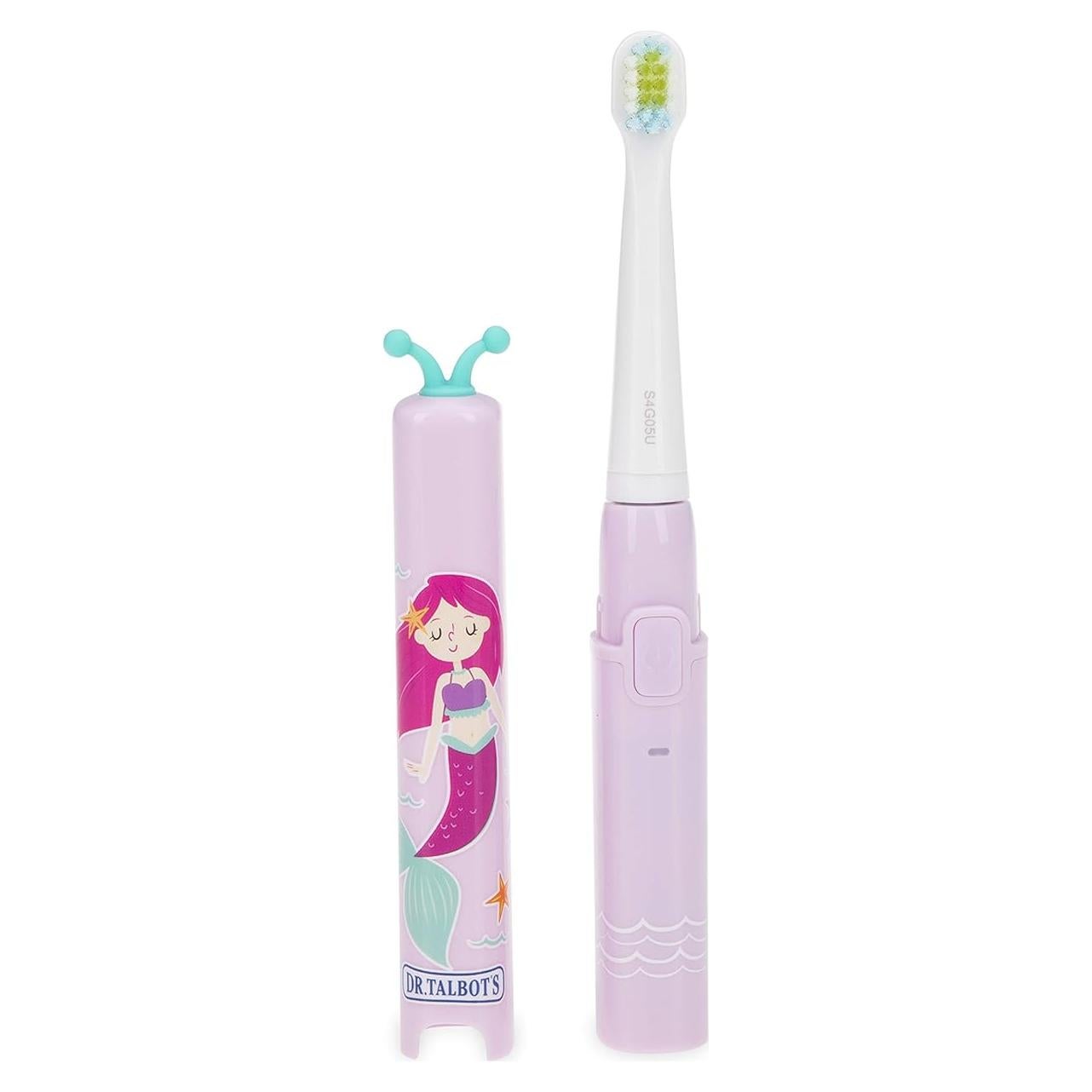 Cepillo de dientes eléctrico Nuby Sonic para niños - Sirena, 3 modos