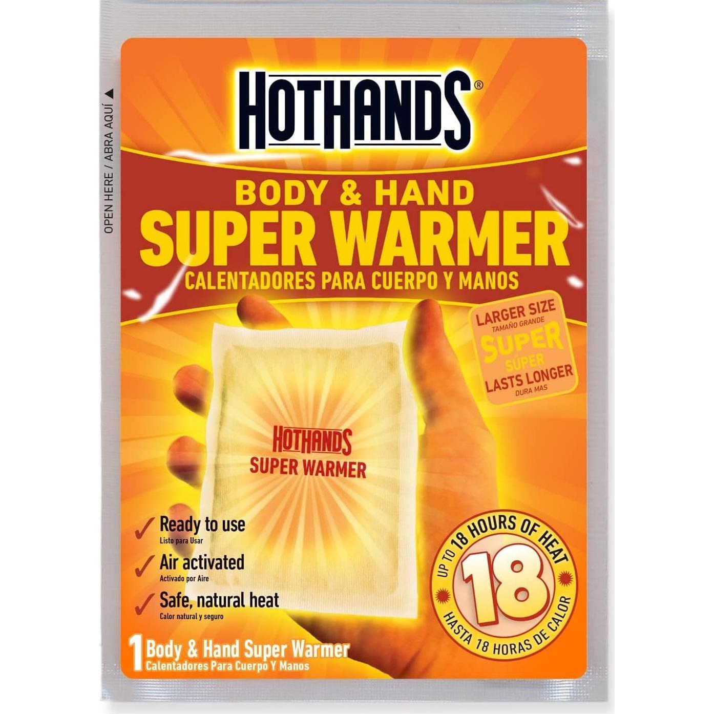 Calentadores Naturales HotHands SW-54ct - 54 Unidades para Cuerpo