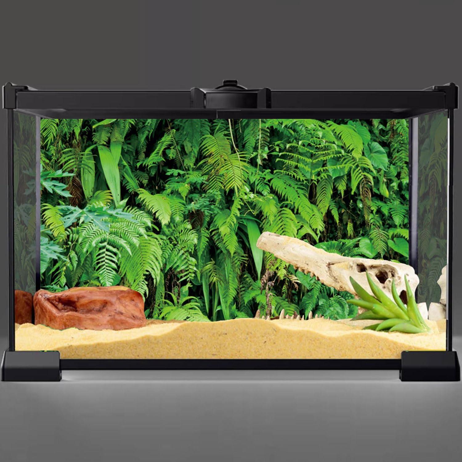 Fondo de Acuario 120x60cm AWERT Hojas Tropicales Poliester