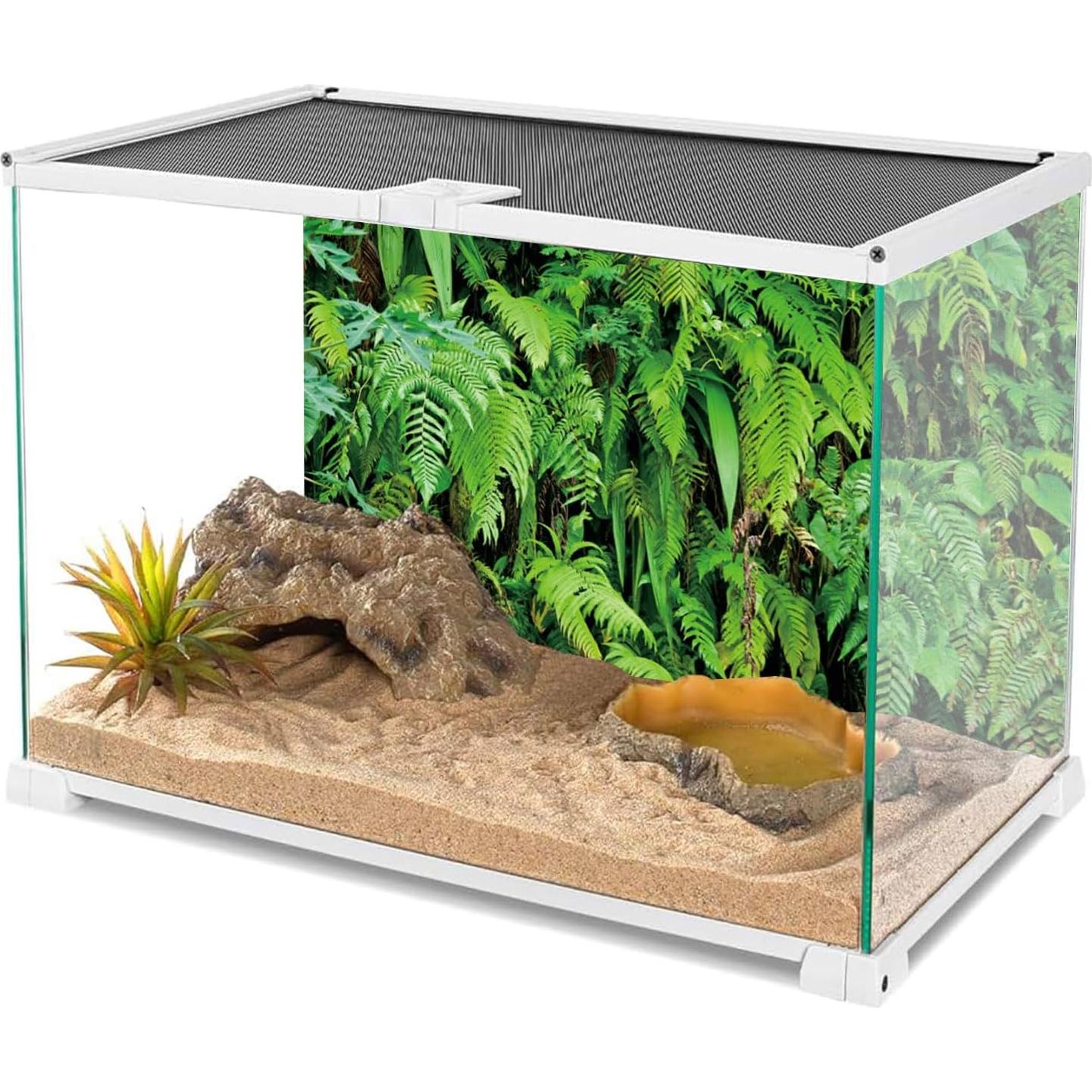 Fondo de Acuario 120x60cm AWERT Hojas Tropicales Poliester