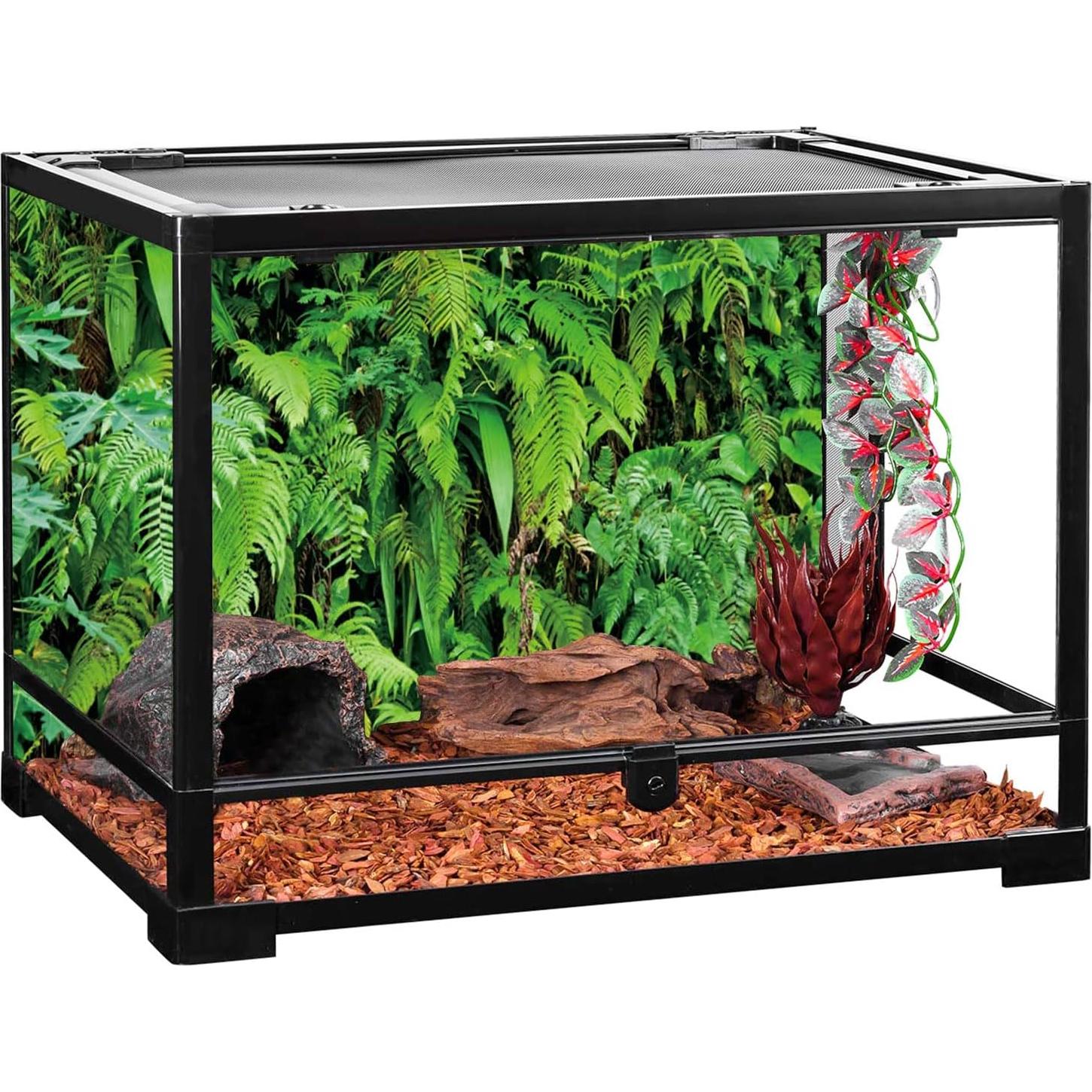 Fondo de Acuario 120x60cm AWERT Hojas Tropicales Poliester