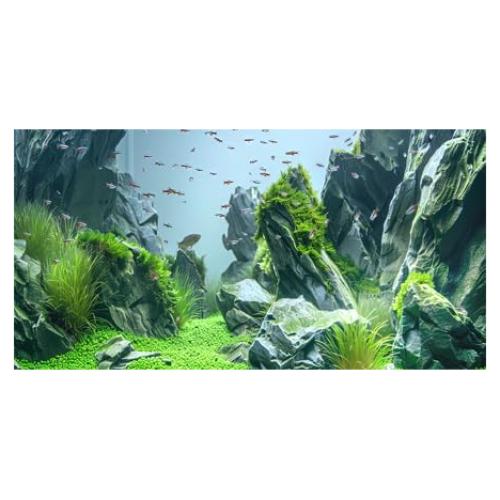 Fondo de Acuario Marino Dtekoj 120x60cm Rocas Verdes