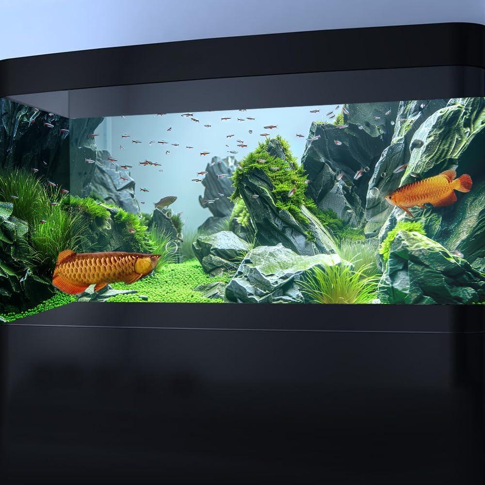 Fondo de Acuario Marino Dtekoj 120x60cm Rocas Verdes